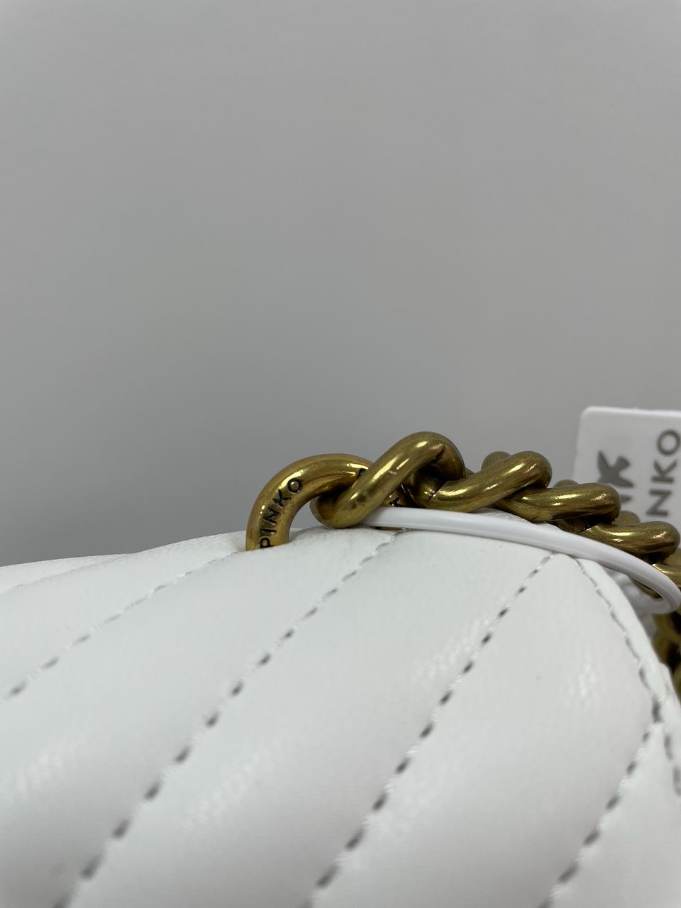 Pinko Mini Love Bag One Simply Puff White/Gold - 13