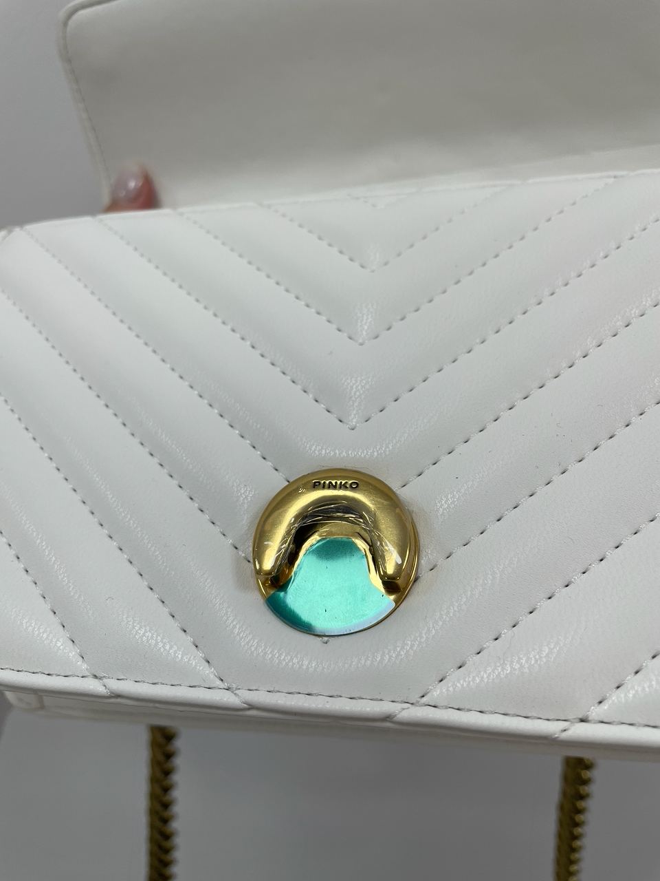 Pinko Mini Love Bag One Simply Puff White/Gold - 15