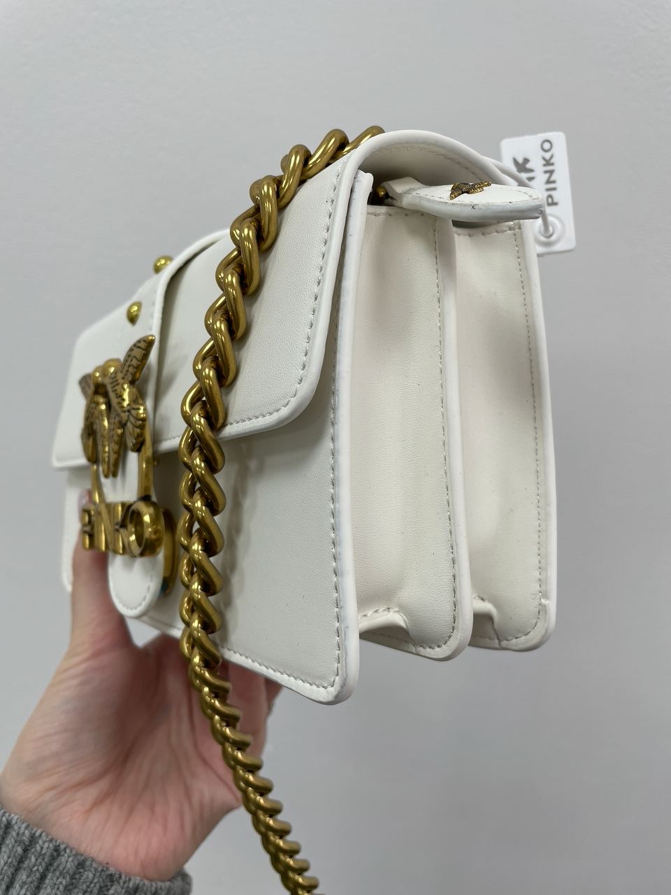 Pinko Mini Love Bag One Simply White/Gold - 11