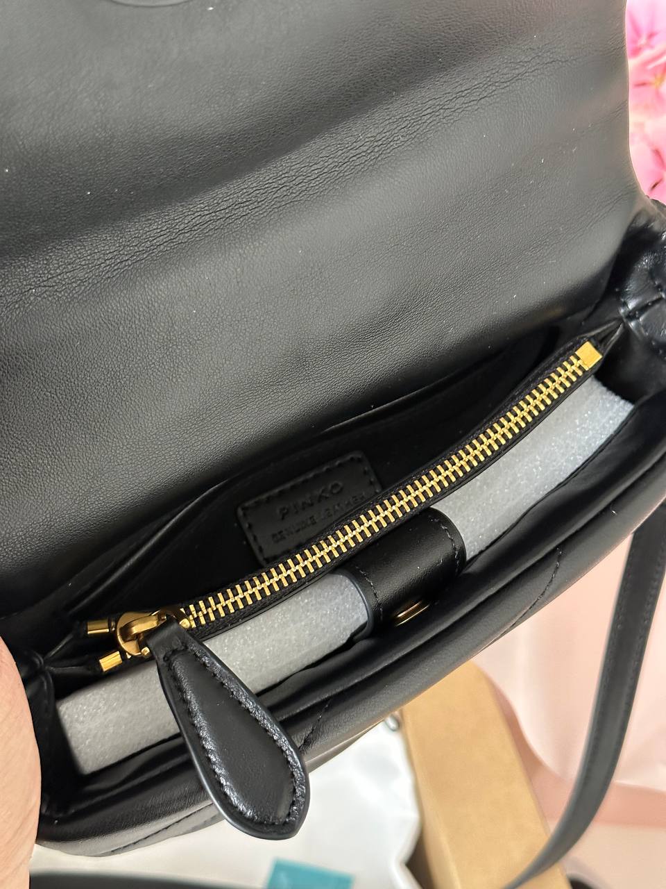 Pinko Mini Love Bag Puff Maxi Quilt Black/Gold - 7