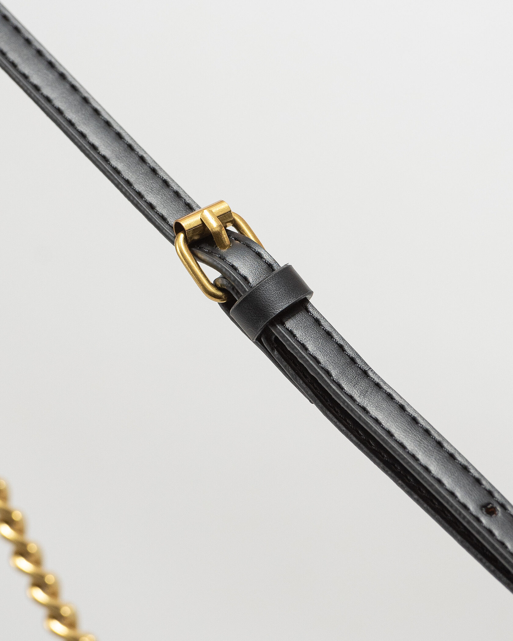 Pinko Square Simply Mini Calfskin Bag Black - 14