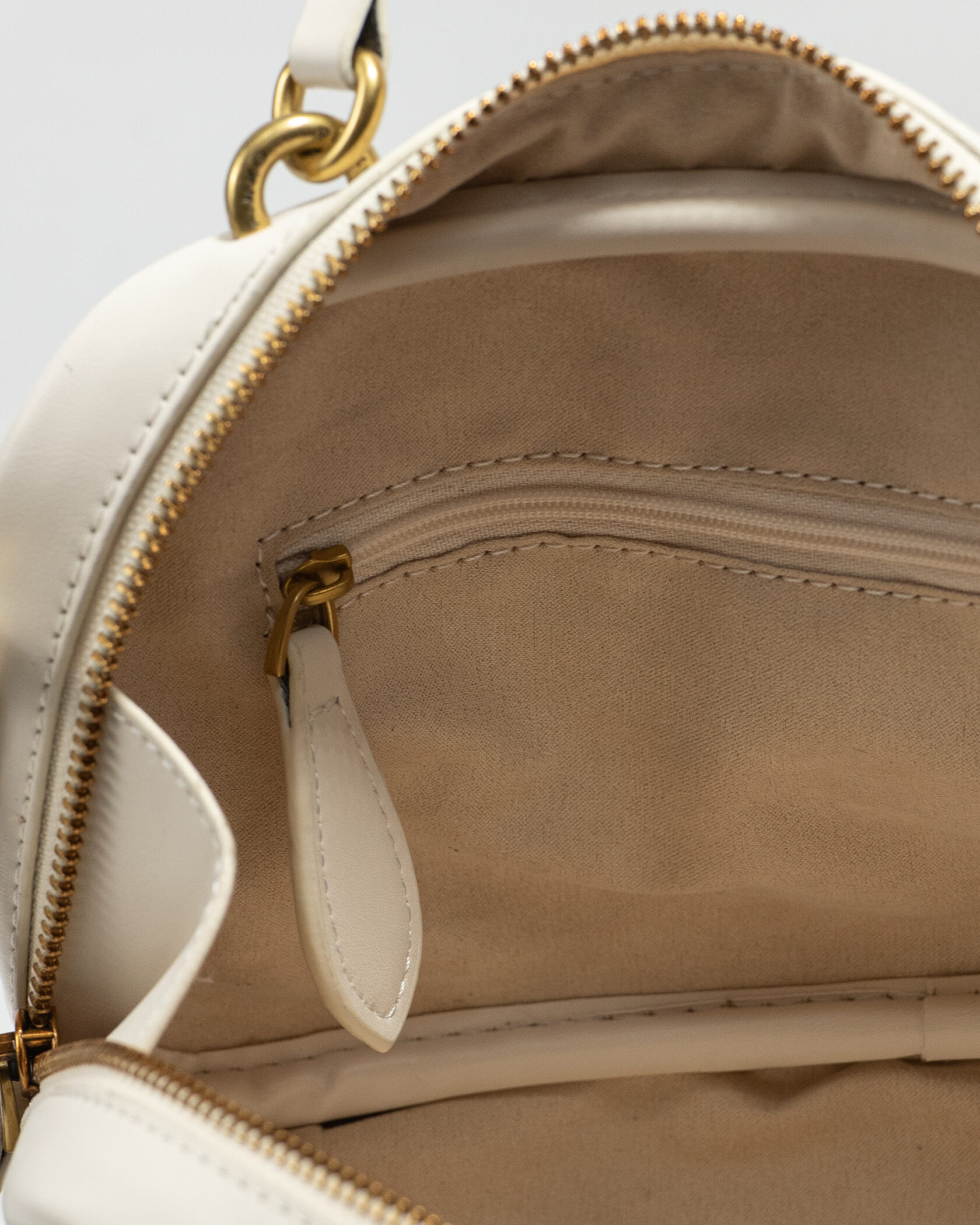 Pinko Square Simply Mini Calfskin Bag Cream - 15