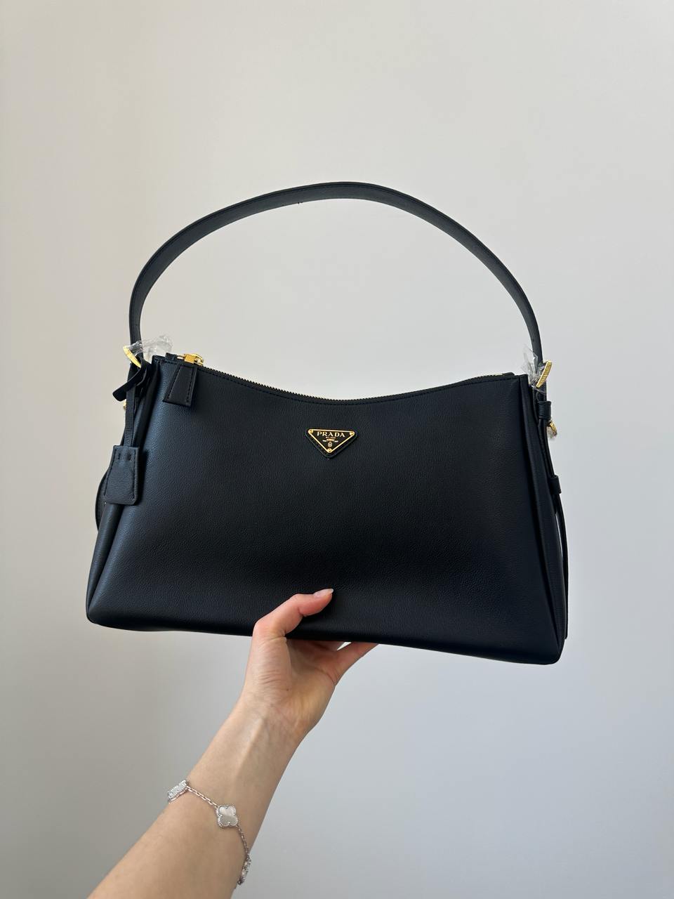 Prada Aimée Large Leather Shoulder Bag - 4