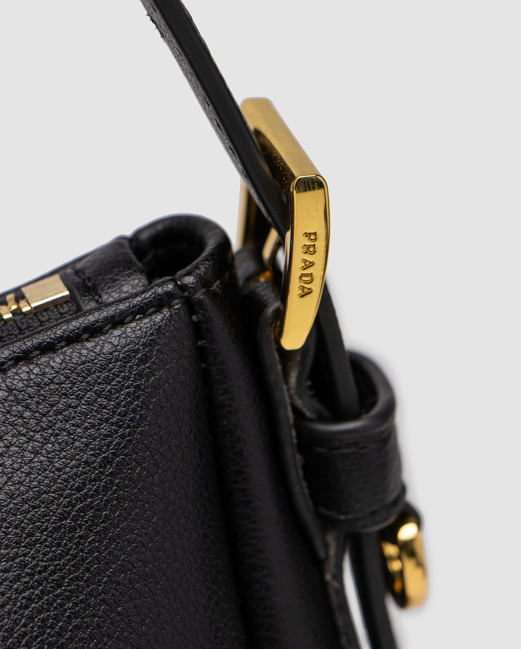 Prada Aimée Large Leather Shoulder Bag - 9