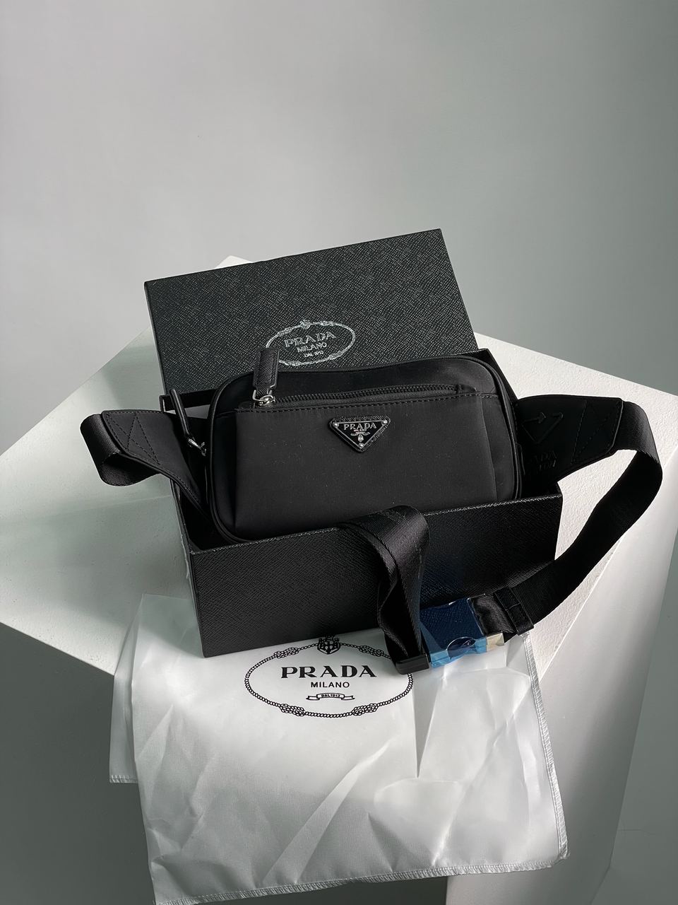 Prada Black Nylon Bumbag - 2