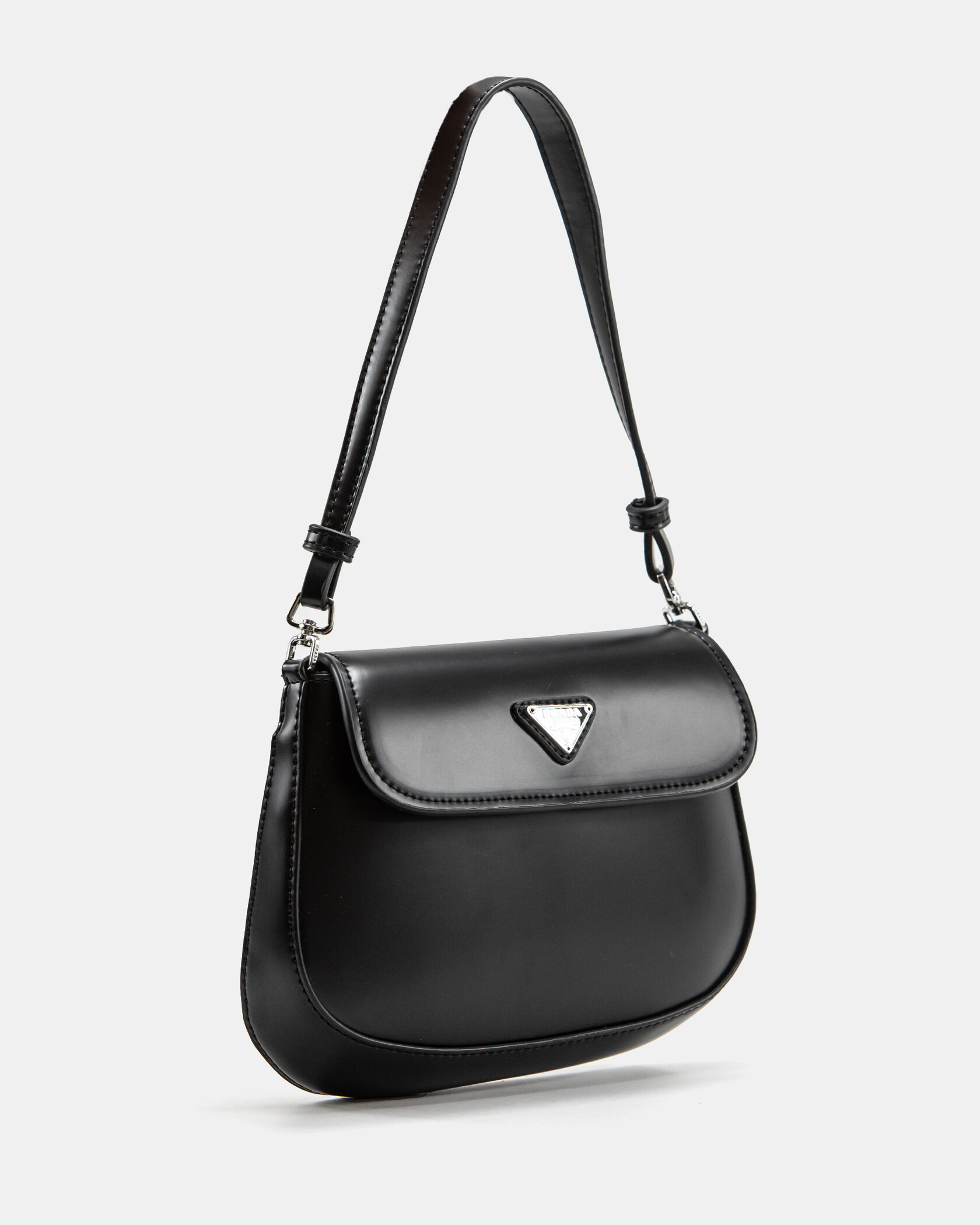 Prada Cleo Lacquered Leather Mini Bag Black - 5