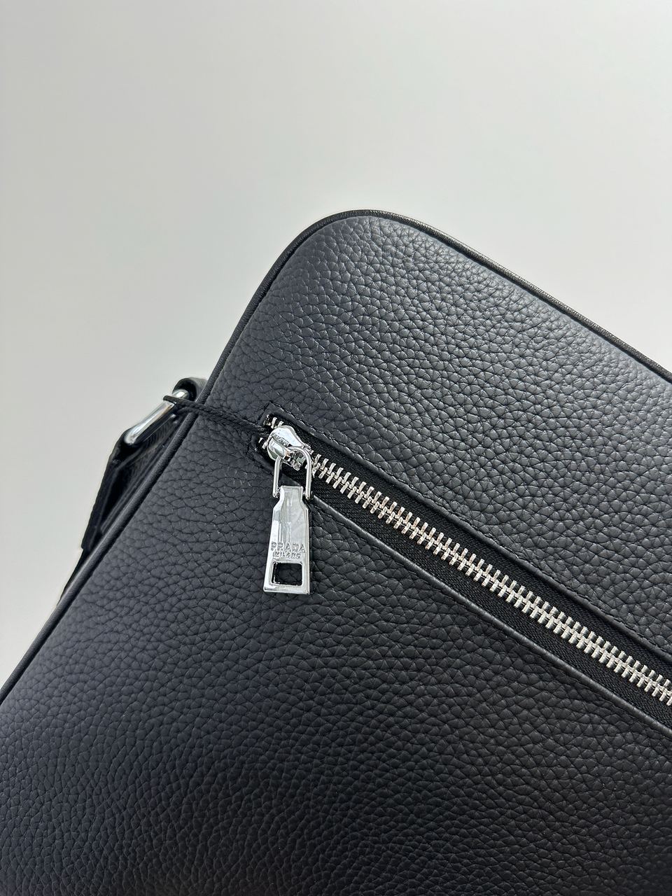 Prada Leather Crossbody Bag Black - 11