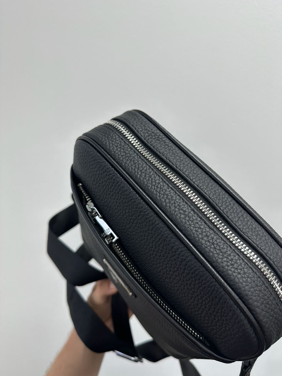 Prada Leather Crossbody Bag Black - 12