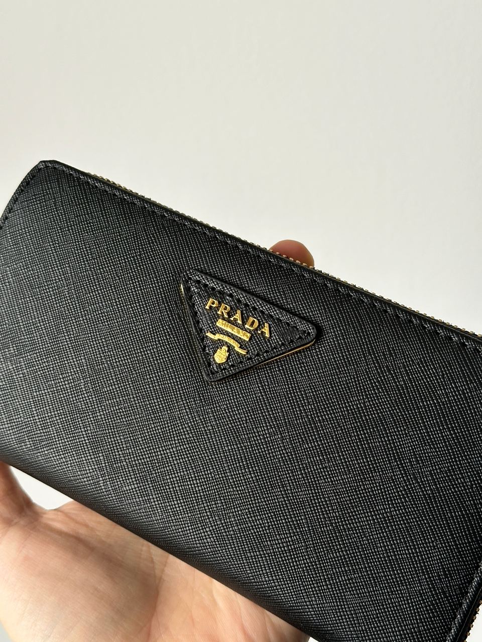 Prada Leather Round Zippy Long Wallet Nero Black - 6