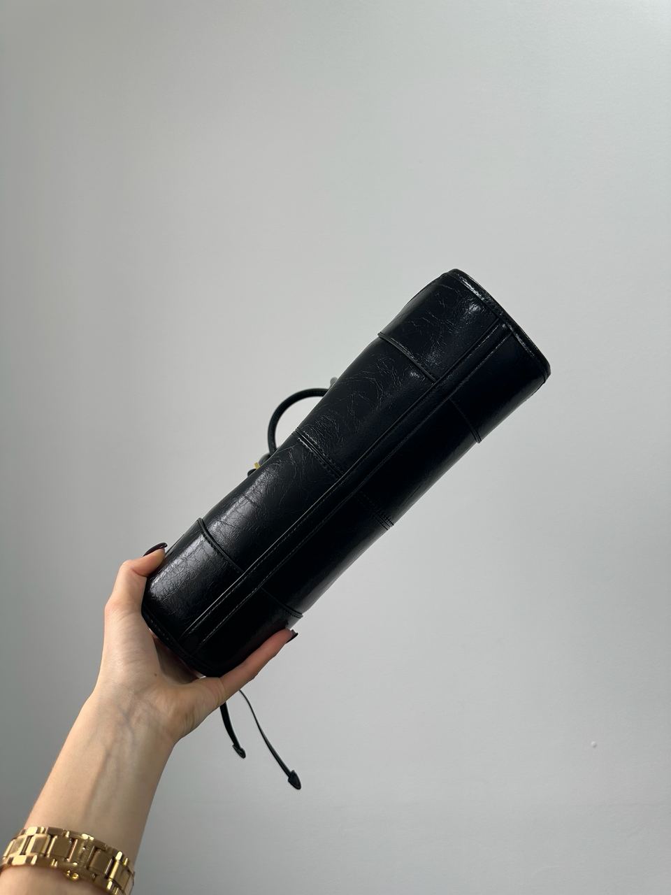 Prada Medium Leather Handbag Black - 10