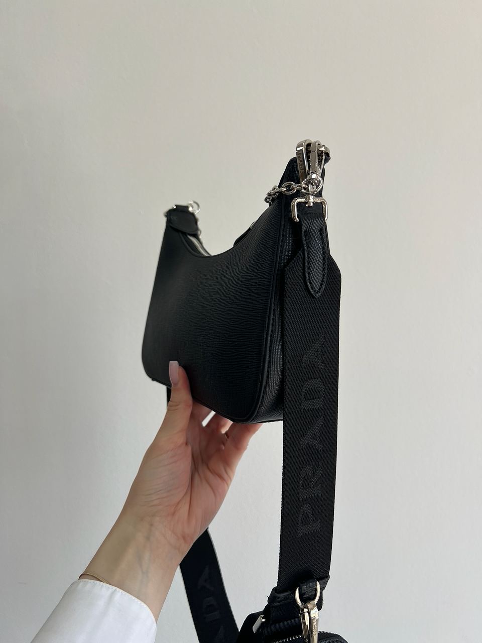 Prada Re-Edition 2005 Saffiano Leather Bag Black - 5