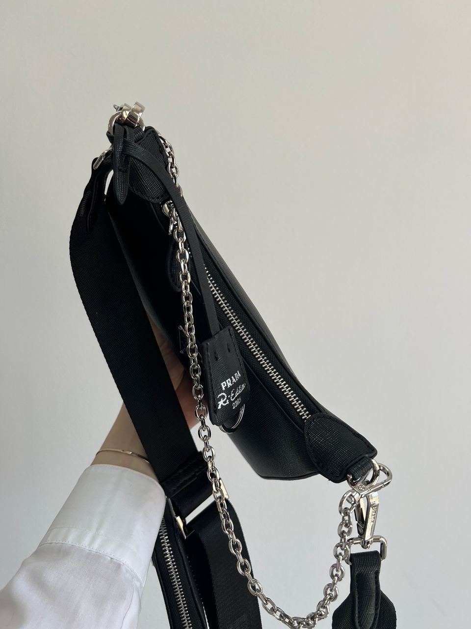 Prada Re-Edition 2005 Saffiano Leather Bag Black - 7