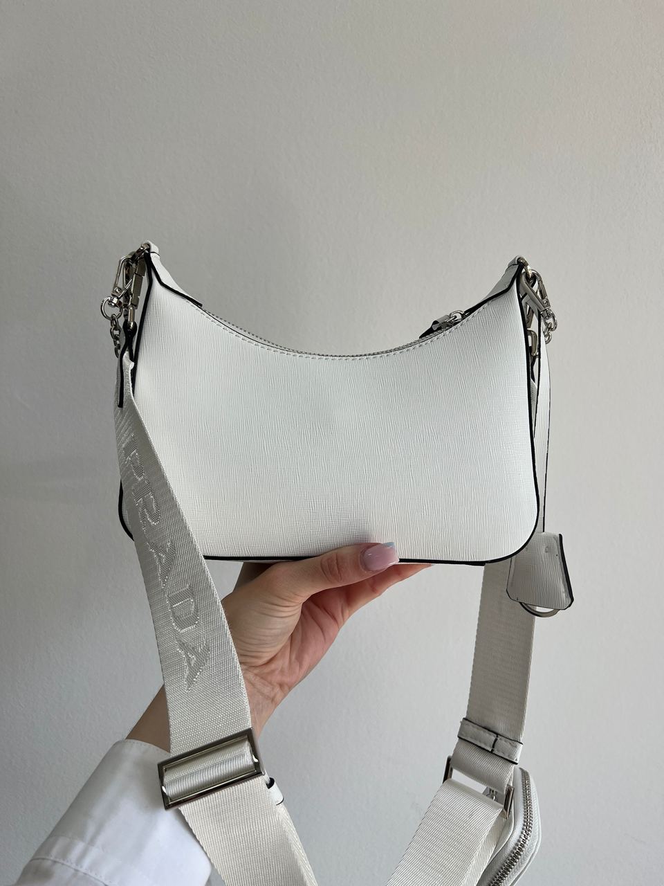 Prada Re-Edition 2005 Saffiano Leather Bag White - 5
