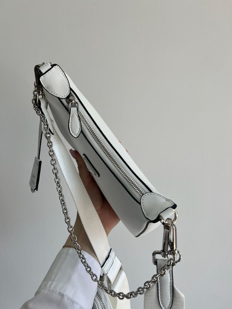 Prada Re-Edition 2005 Saffiano Leather Bag White - 8