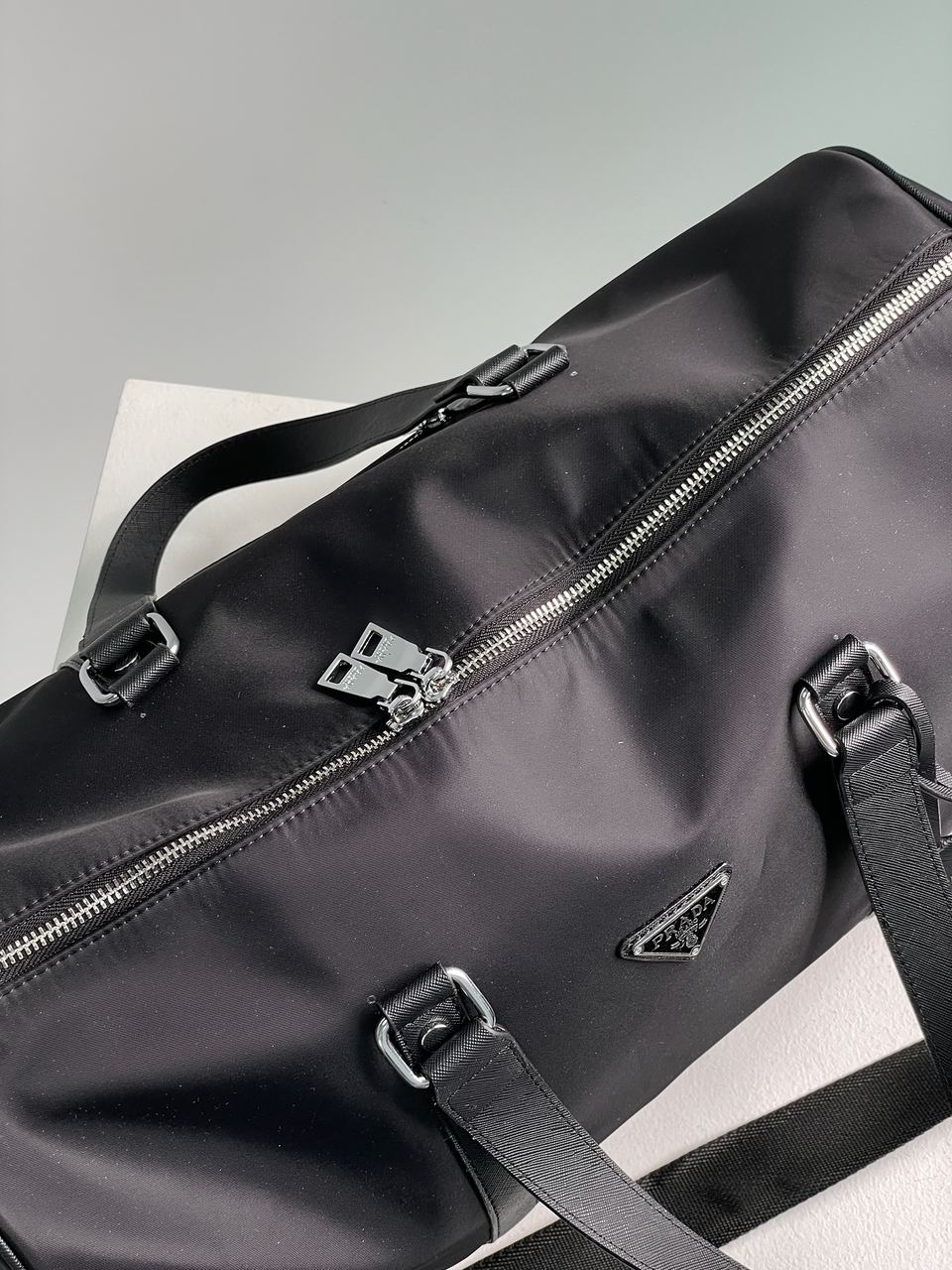 Prada Re-Nylon and Brushed Leather Duffel Bag - 10