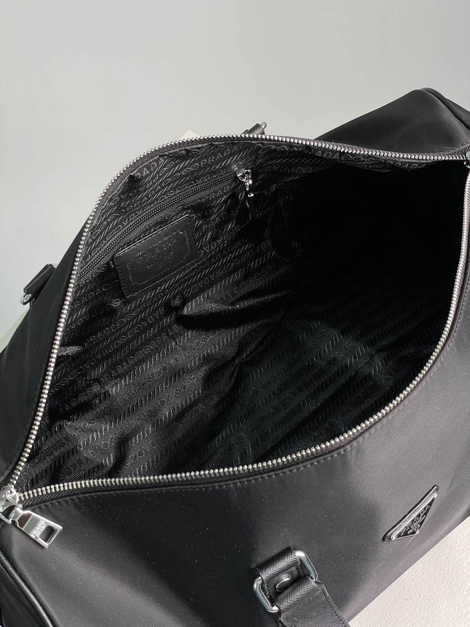 Prada Re-Nylon and Brushed Leather Duffel Bag - 16