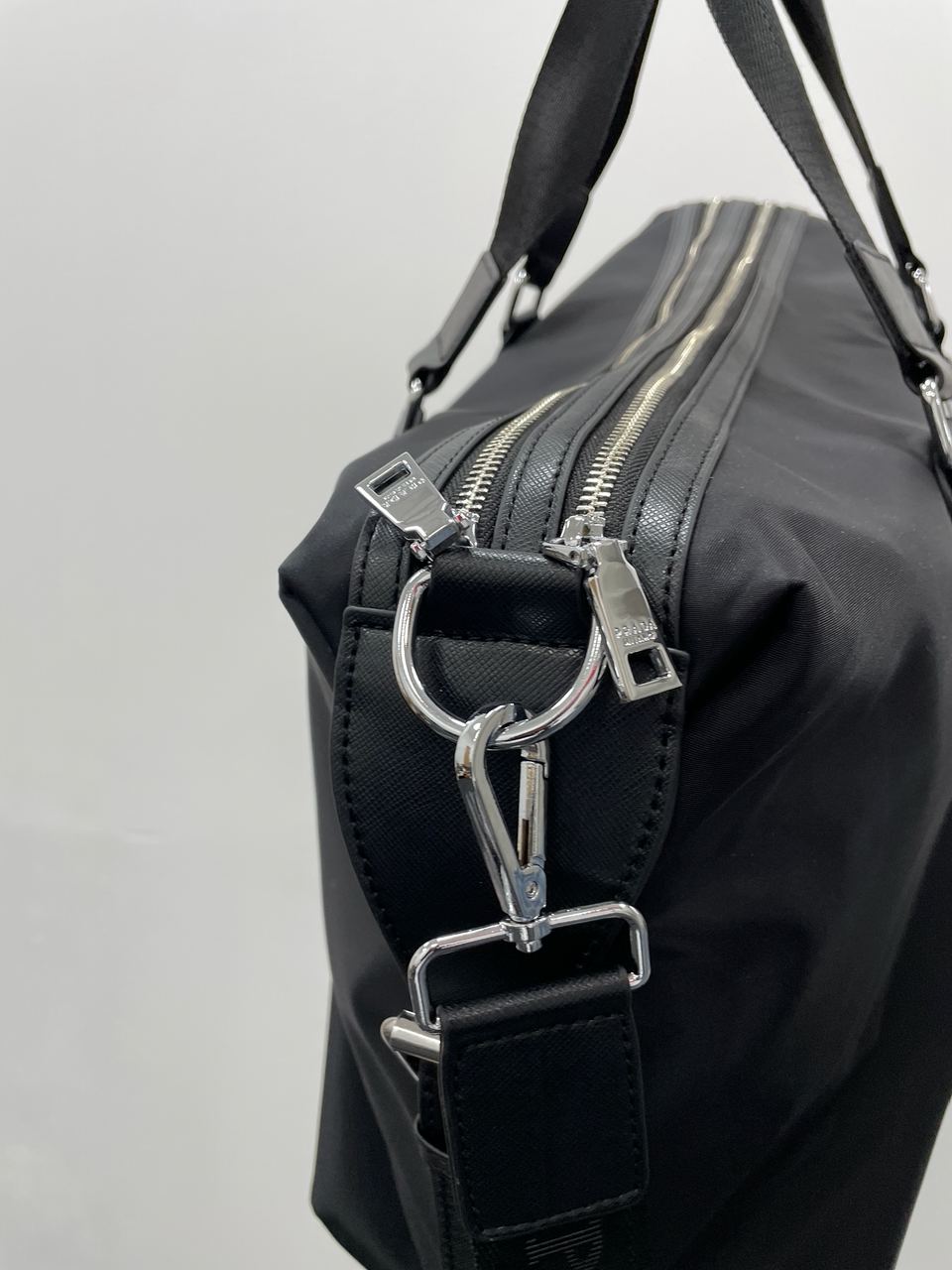 Prada Re-Nylon and Saffiano Leather Duffle Bag - 11