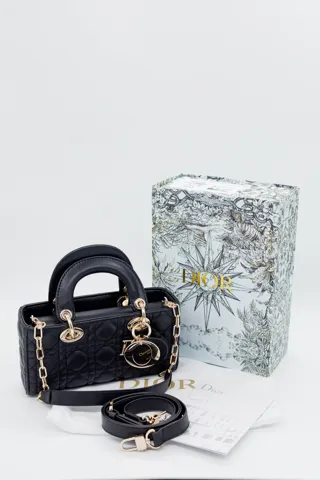 Dior Lady D-Joy Bag Black with Gold