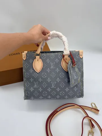Louis Vuitton OnTheGo PM in Blue Monogram Denim