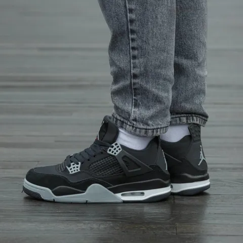 Air Jordan Retro 4 Black Canvas