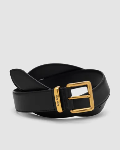 Miu Miu Leather Belt Black