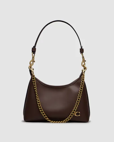 Coach Juliet Shoulder Bag Brown Smooth Leather