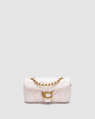Coach Tabby Shoulder Bag 20 With Quilting Cream/Gold