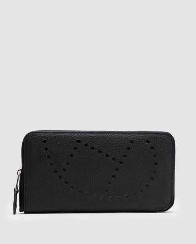 Hermes Evelyne Long Chevre Leather Long Bill Wallet Black