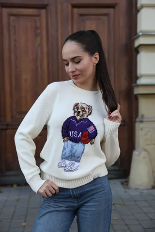 Polo Ralph Lauren Polo Bear Crewneck Sweater Creame