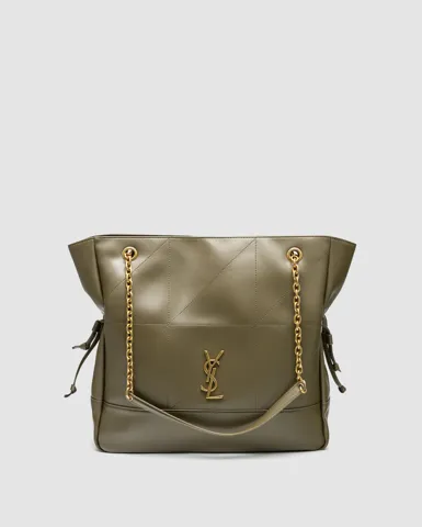Saint Laurent Jamie Shopping Leather Tote Bag Light Musk