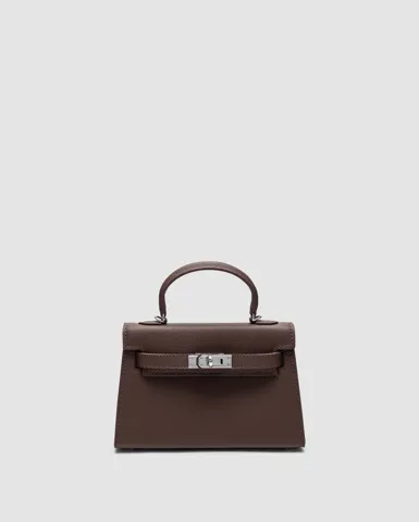 Hermes Kelly II Sellier 20 Brown/Silver