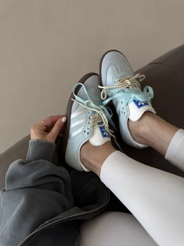 ADIDAS SAMBA | BLUE / DOUBLE LACES premium (1)