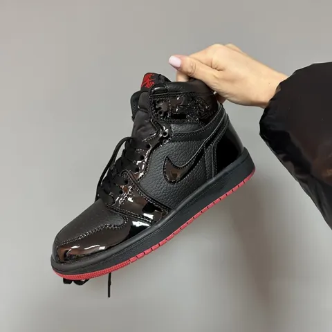 AIR JORDAN RETRO 1 | «PATENT BLACK/RED » premium (р)