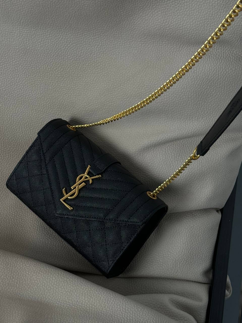 Saint Laurent Envelope Chain Bag In Black - 2