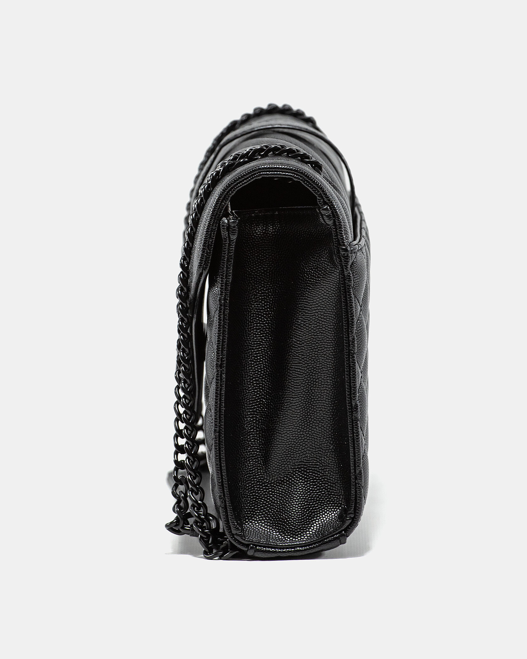 Saint Laurent Envelope Medium In Quilted Leather Black - 10