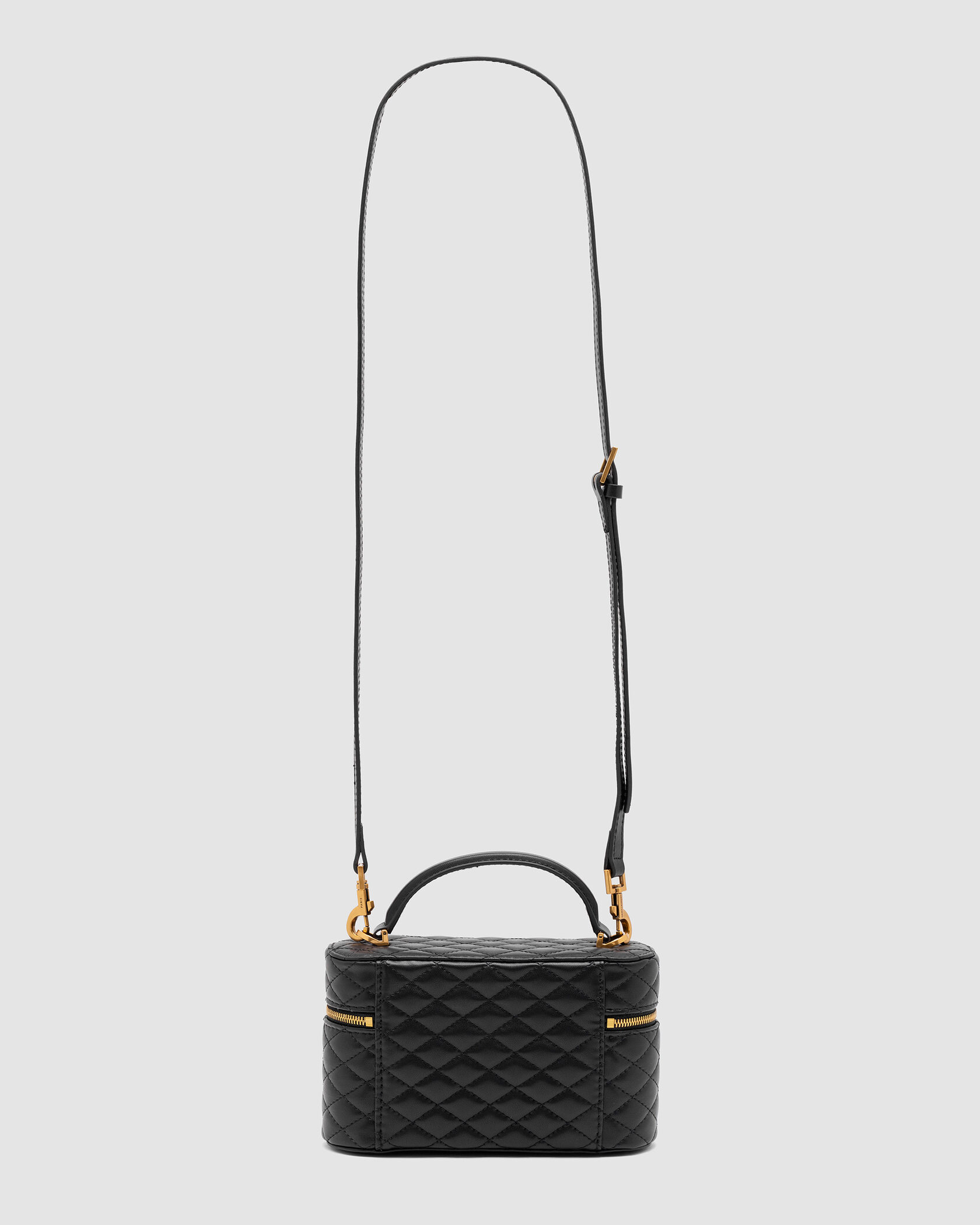 Saint Laurent Gaby Vanity Leather Shoulder Bag Black - 3