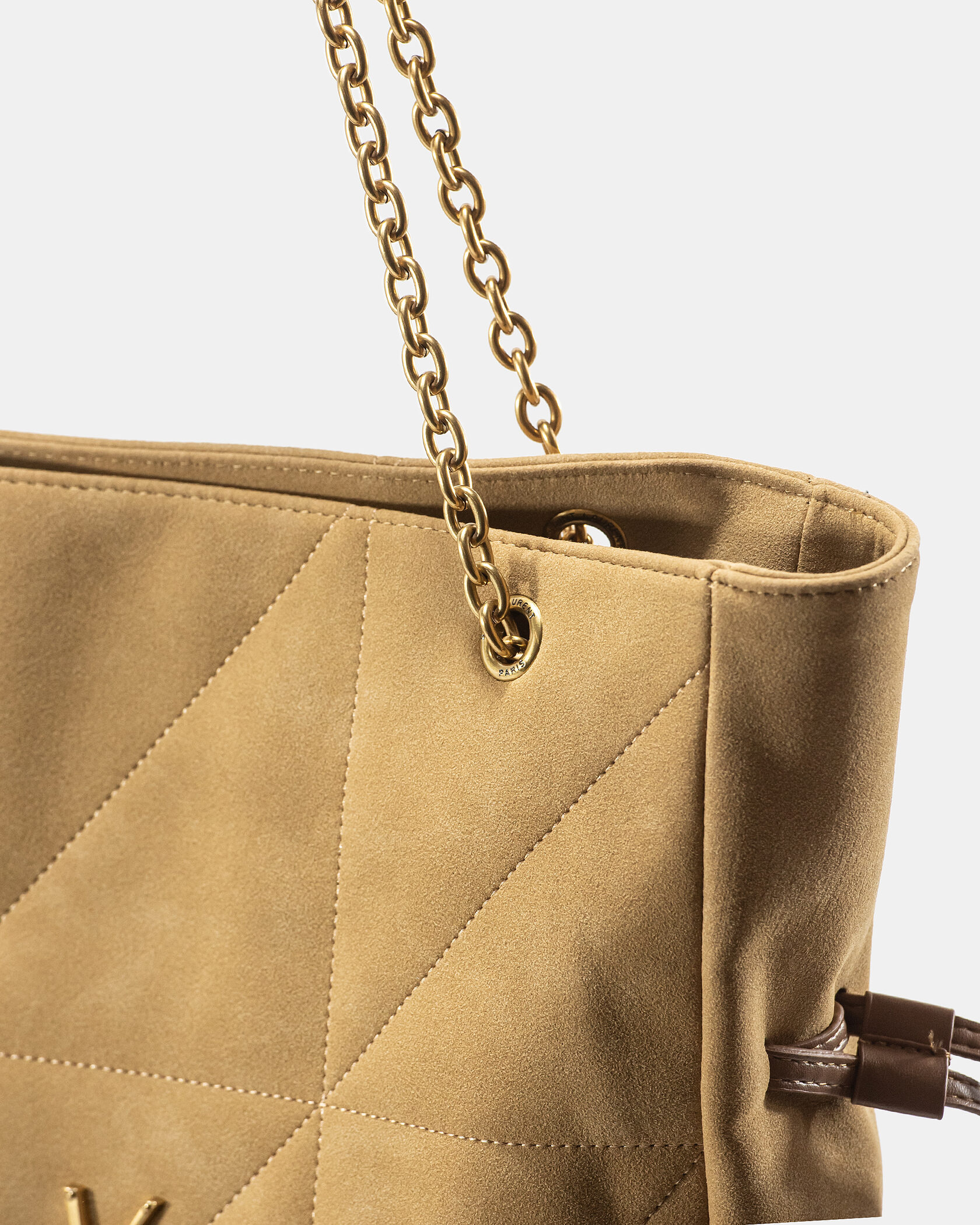 Saint Laurent Jamie Shopping in Suede Golden Leaf - 7