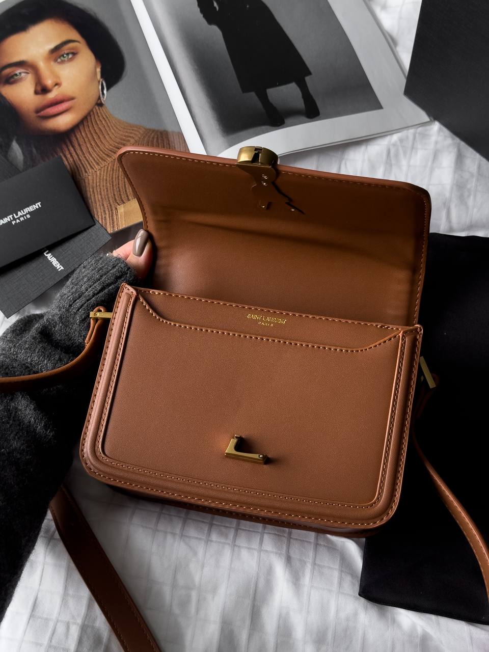 Saint Laurent Large Solferino Brown - 12