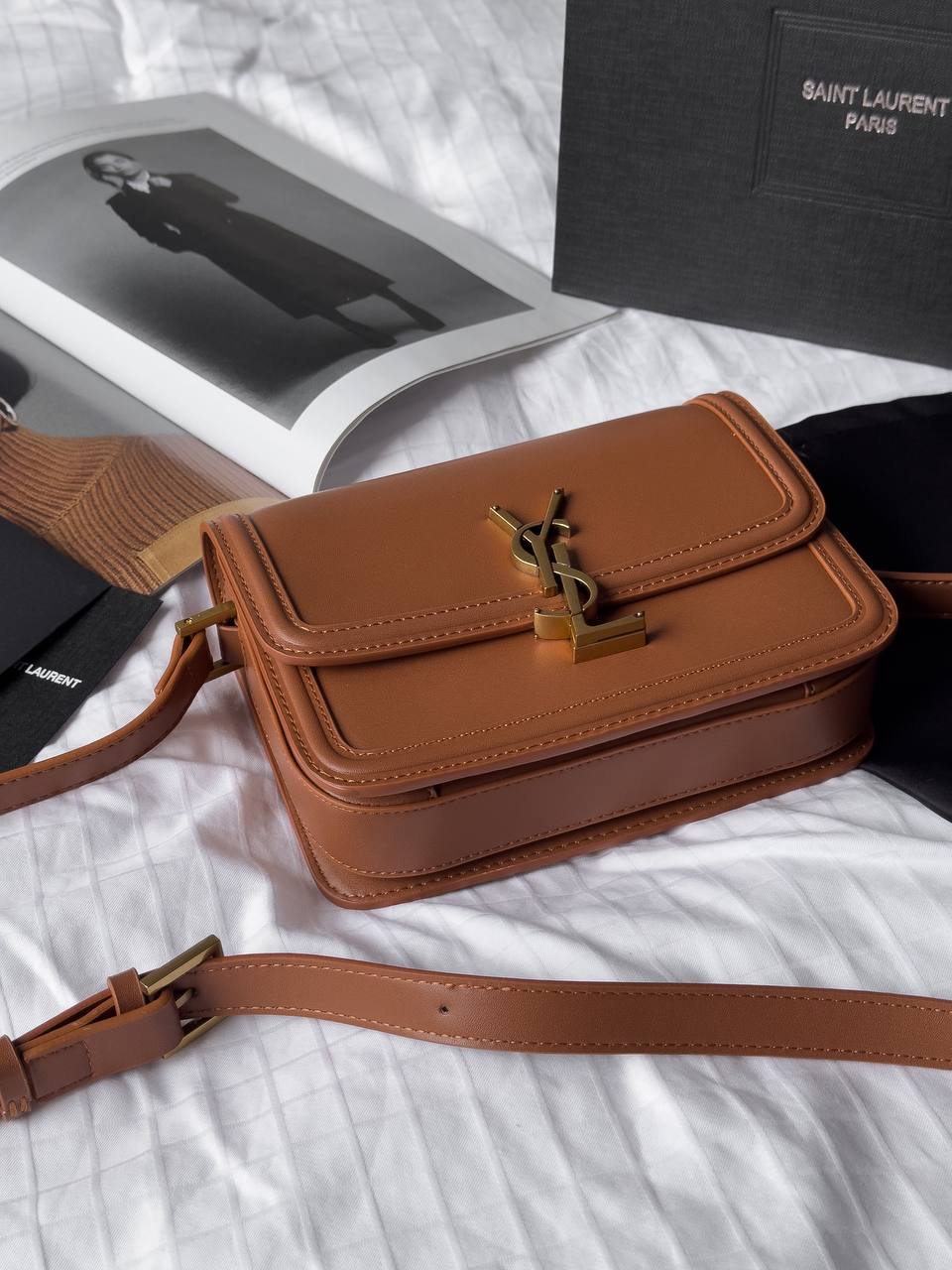 Saint Laurent Large Solferino Brown - 9