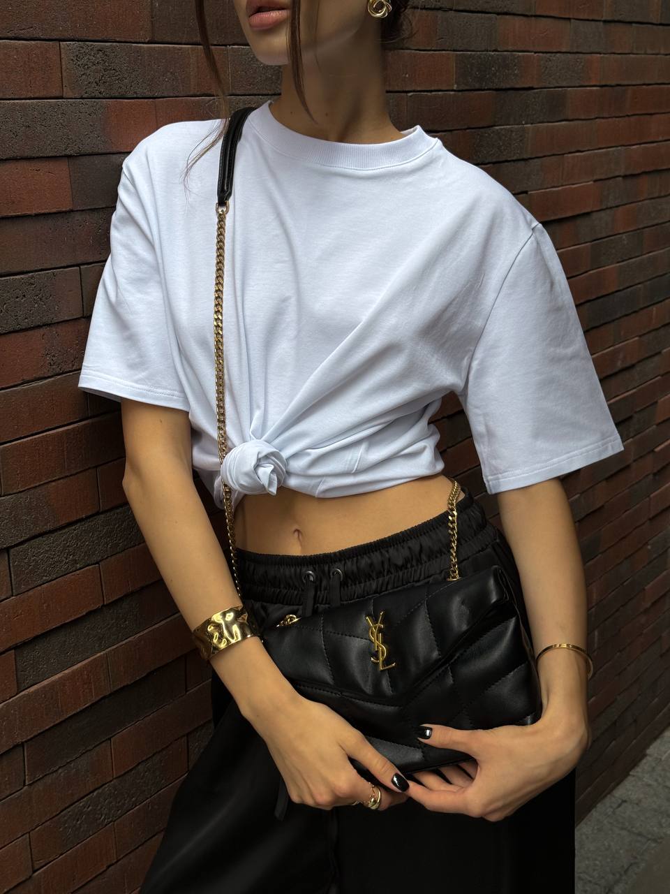 Saint Laurent Loulou Chain Bag In Black - 7