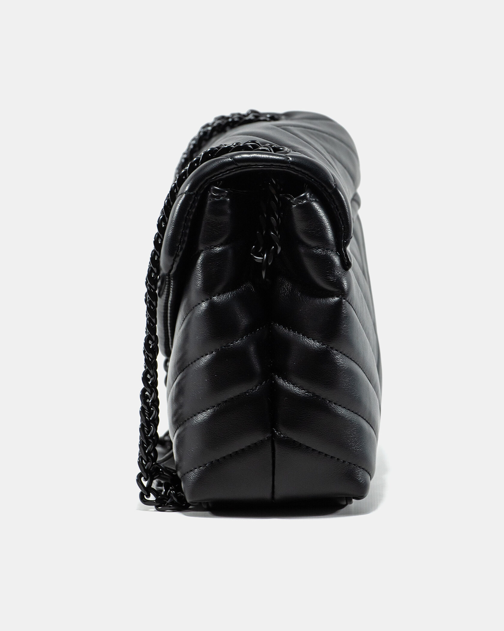 Saint Laurent Loulou Puffer Small Shoulder Bag in Black Quilted Leather with Black Hardware - 9