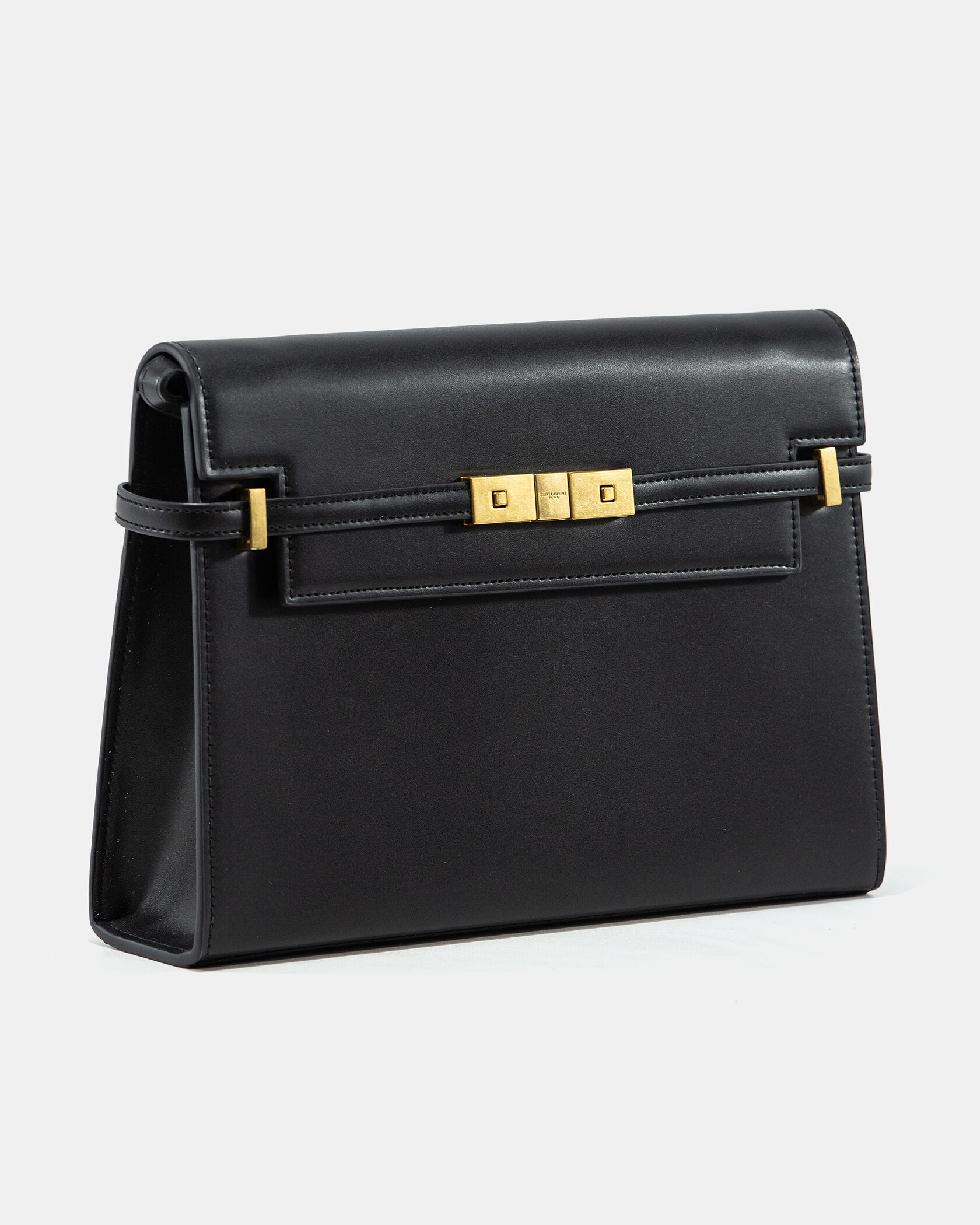 Saint Laurent Manhattan Leather Shoulder Bag Black - 5