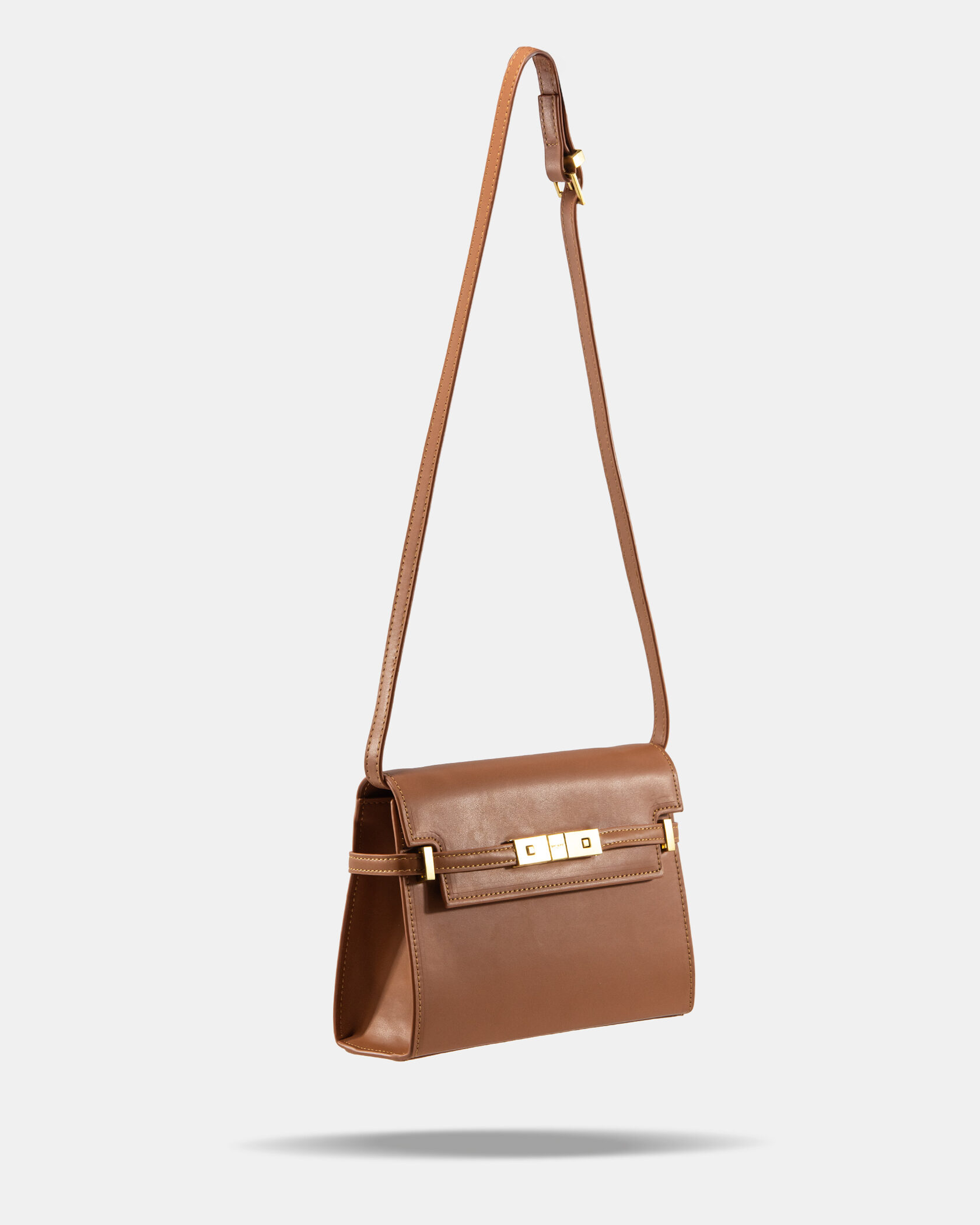 Saint Laurent Manhattan Medium Leather Shoulder Bag Brown - 5