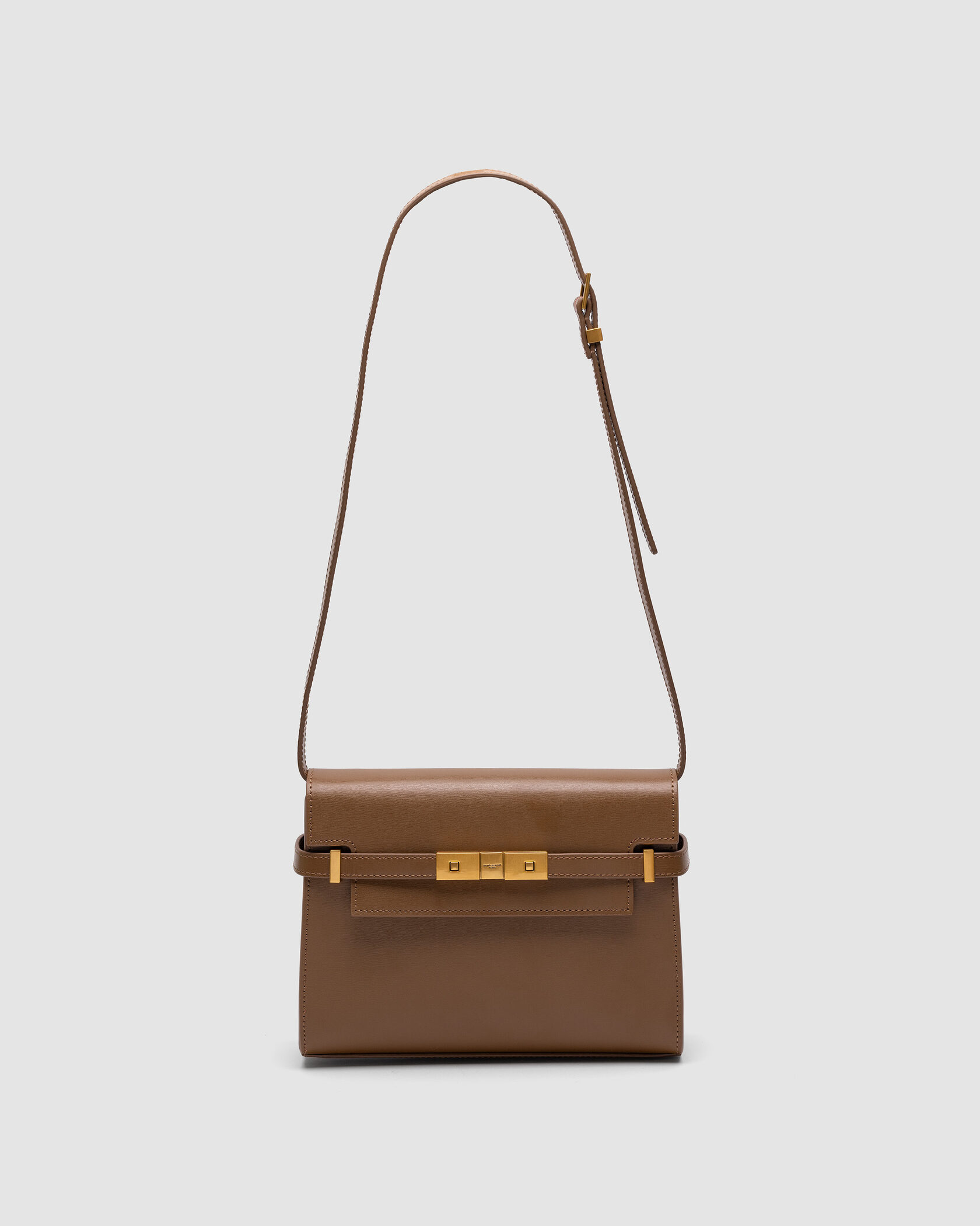 Saint Laurent Manhattan Medium Leather Shoulder Bag Brown - 3