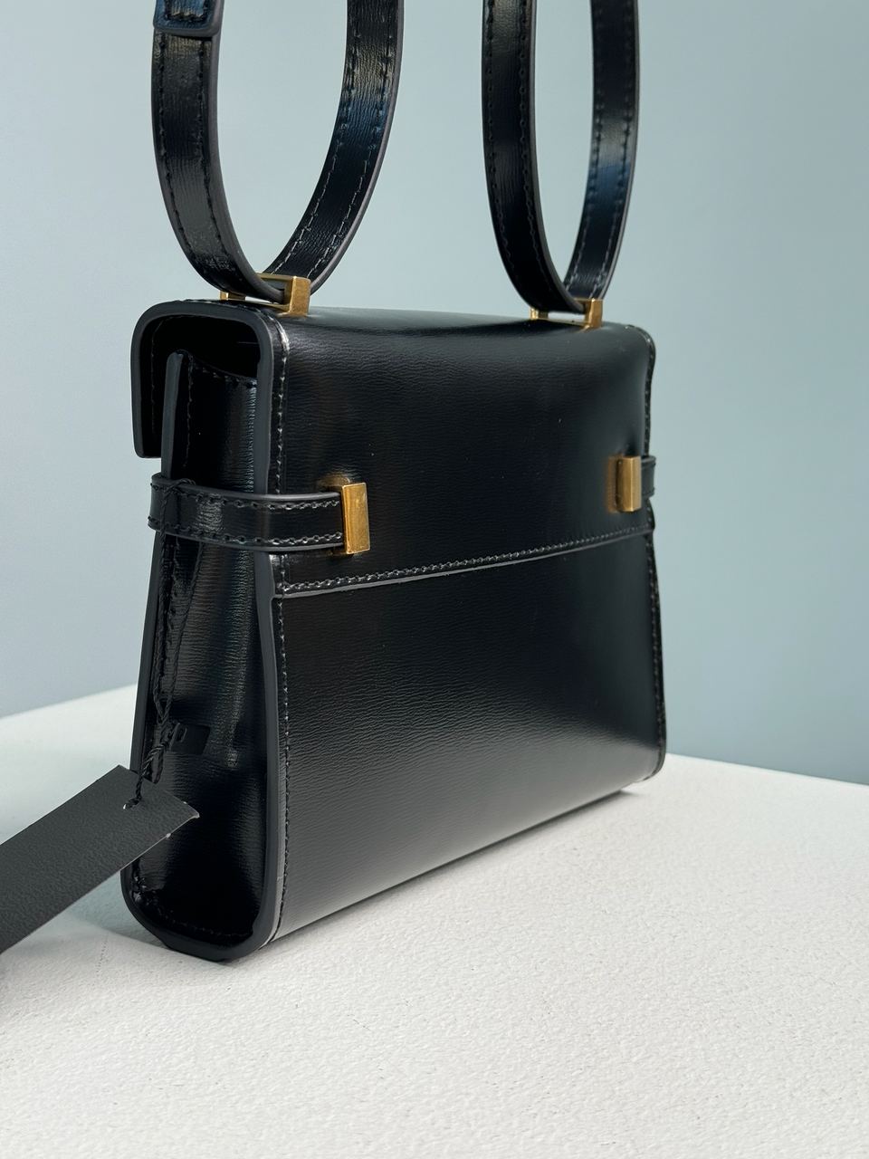 Saint Laurent Manhattan Mini Leather Shoulder Bag Black - 16