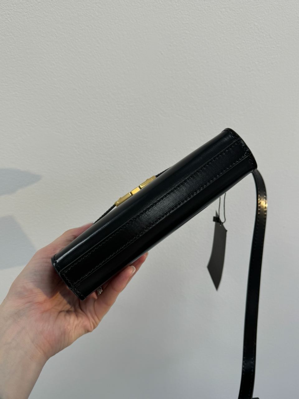 Saint Laurent Manhattan Mini Leather Shoulder Bag Black - 18