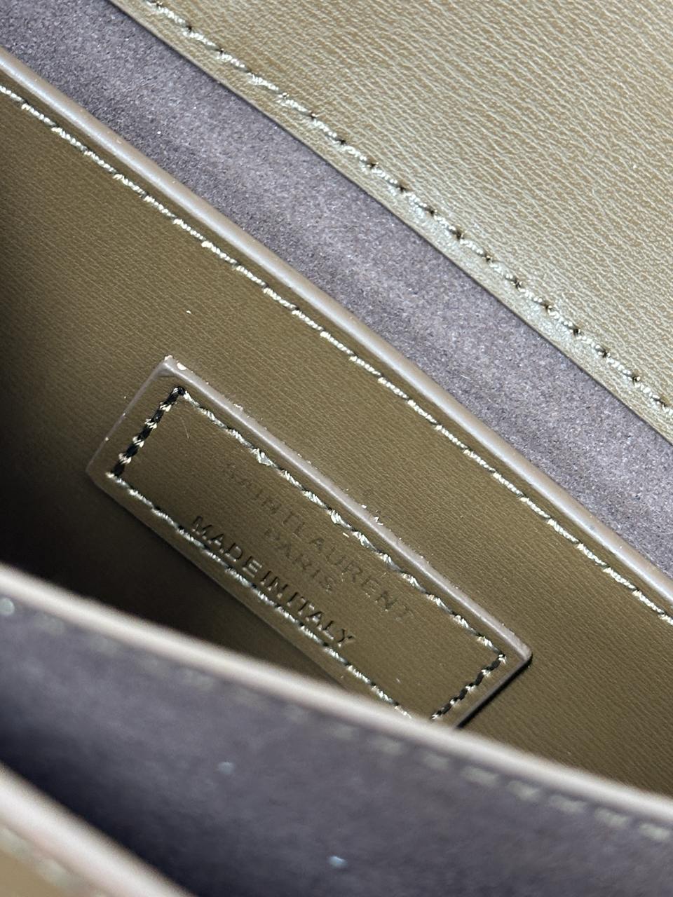 Saint Laurent Medium Sunset in Smooth Leather Brown/Gold - 14