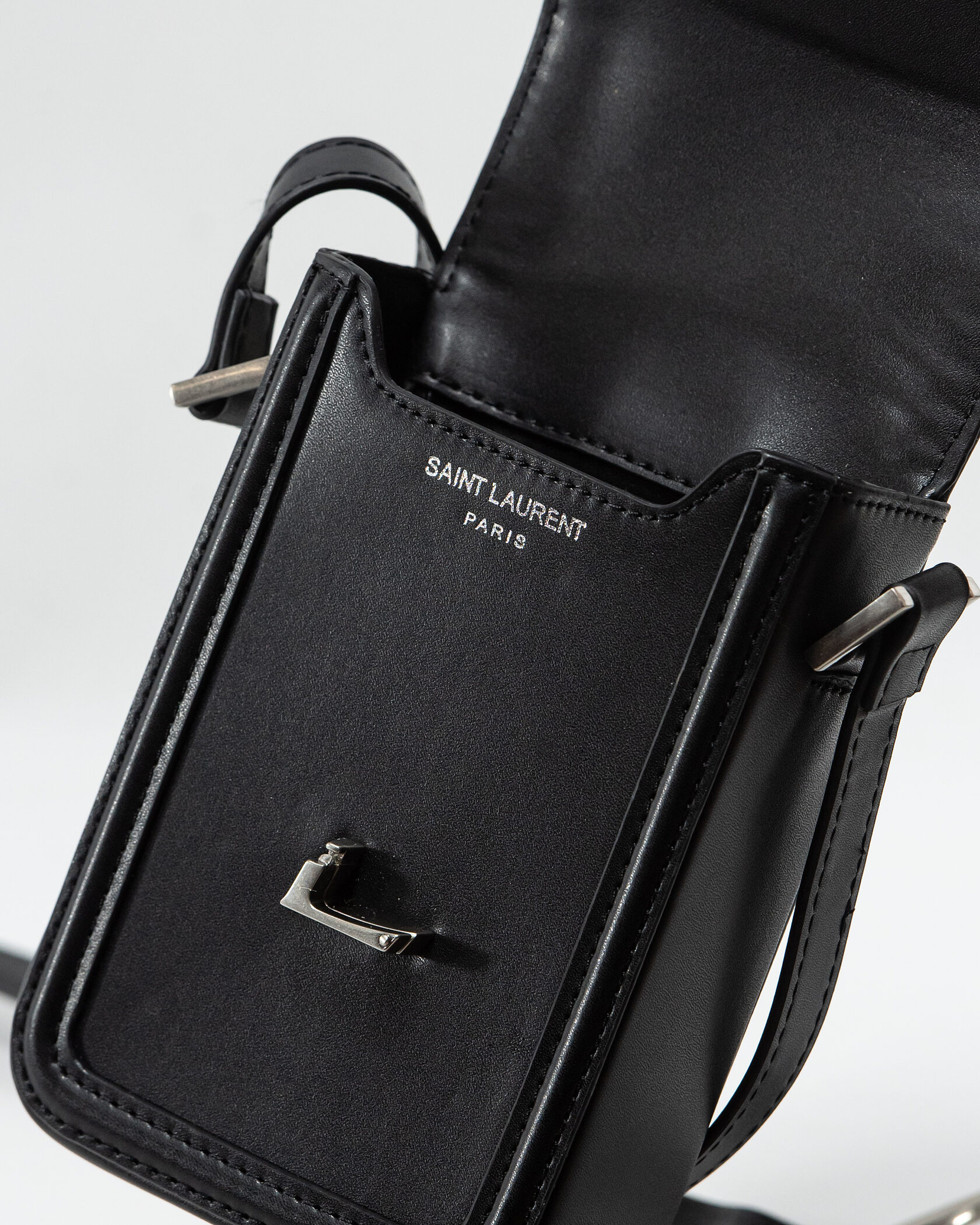 Saint Laurent Mini Solferino Satchel Bag in Calf Leather - 10