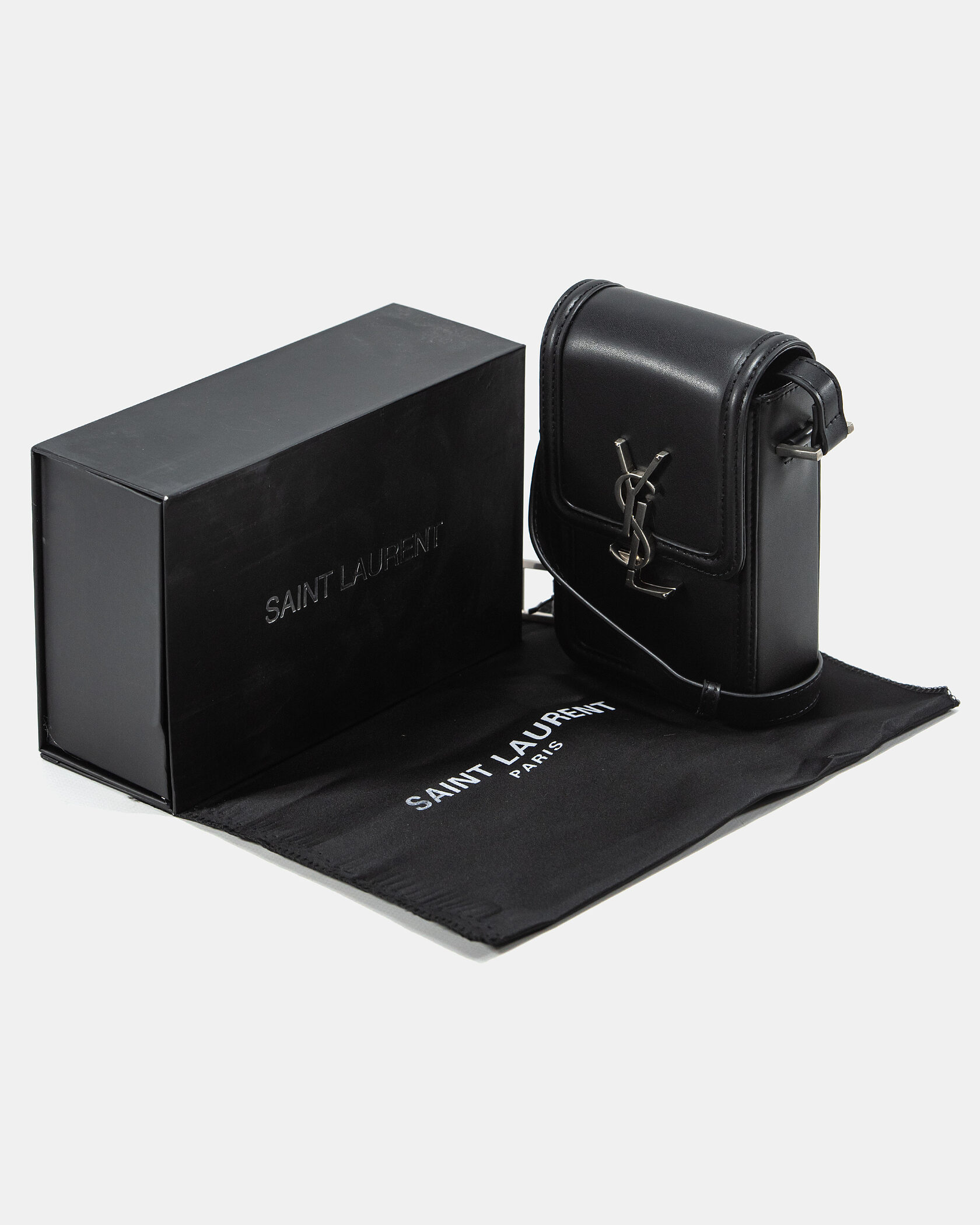 Saint Laurent Mini Solferino Satchel Bag in Calf Leather - 2