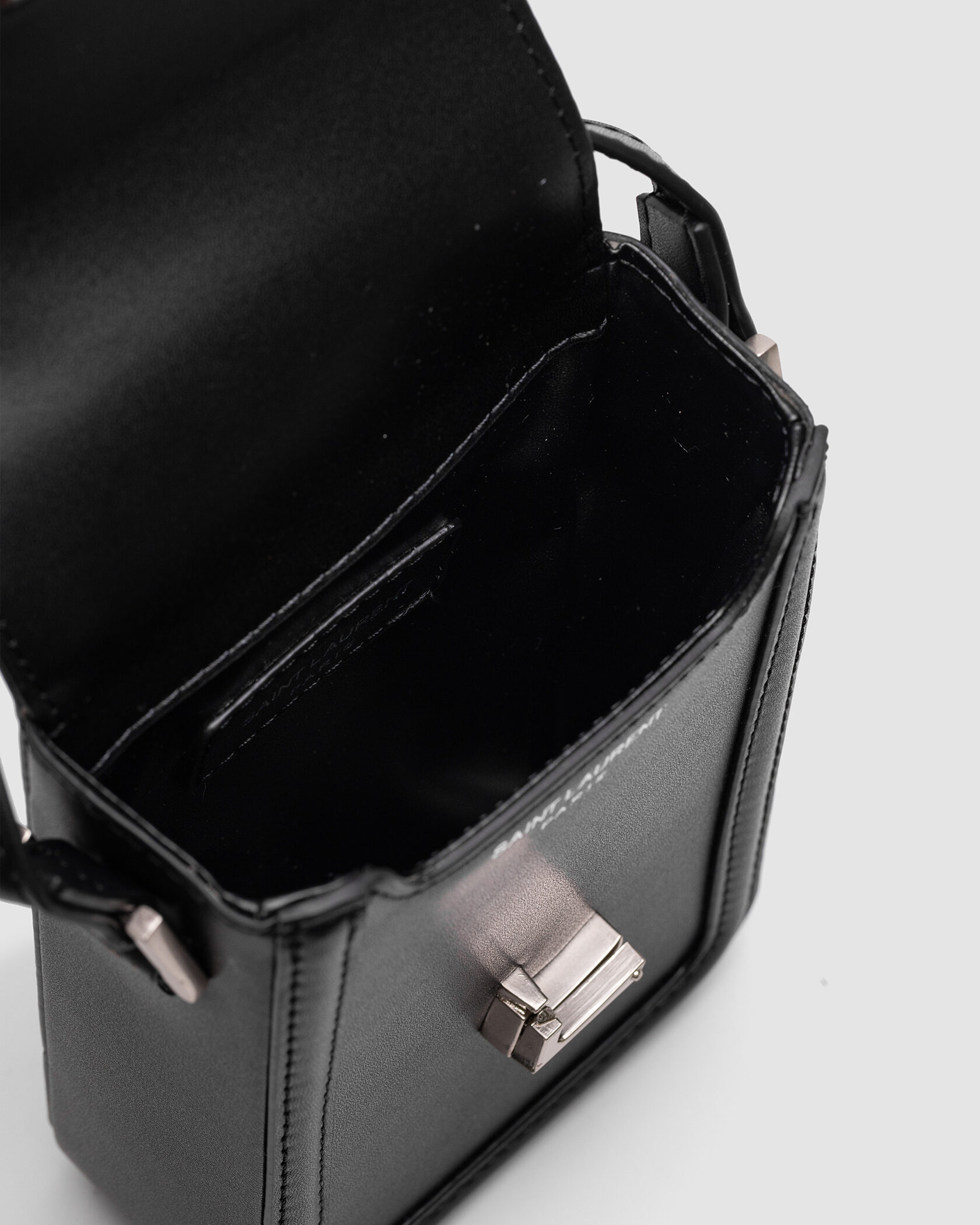 Saint Laurent Mini Solferino Satchel Bag in Calf Leather - 12